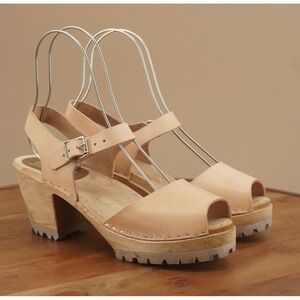 MIA Tan Leather Mules